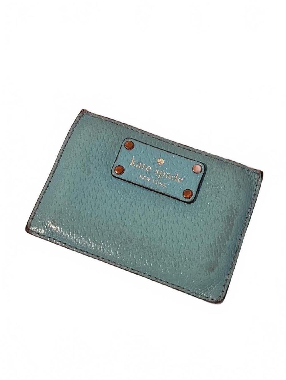 Kate Spade turquoise leather card holder wallet